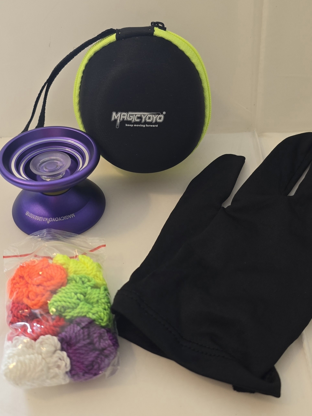 MagicYoyo Aluminum Yo-Yo Set Purple w/ Case Glove Extra Strings Bundle